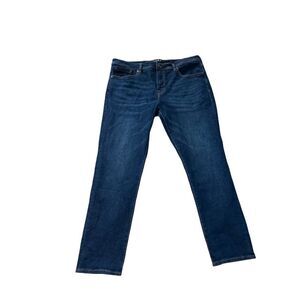 LVPL Classic Straight Leg Jeans Dark Blue Denim Casual‎ Everyday Wear